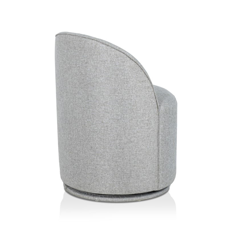 Furniture of America Dorimane Modern Upholstered Round Swivel Dining Chair