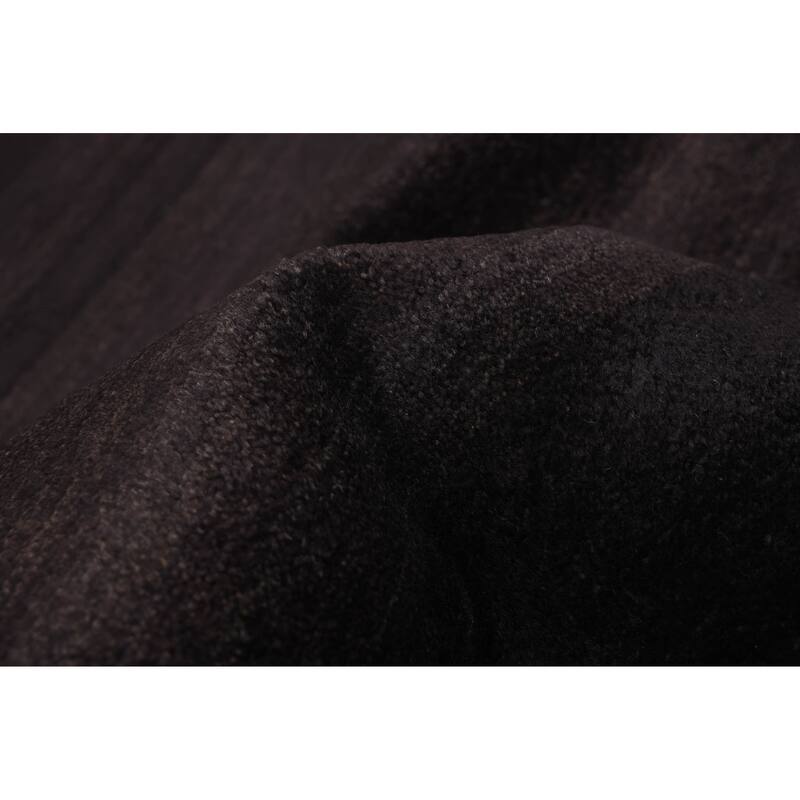 ECARPETGALLERY Hand-knotted Pak Finest Gabbeh Black Wool Rug - 4'0 x 5'9