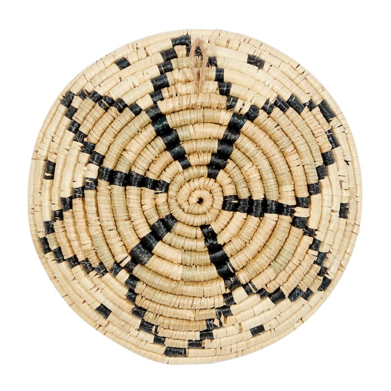 Seagrass Plate Handmade Basket Home Wall Decor - Set of 3 Brown - Roche River Decor