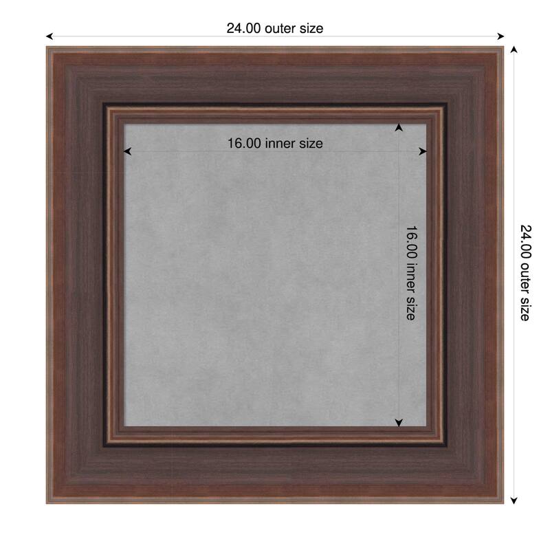 Amanti Art Moab Brown Bronze Framed Magnetic Board - 24 x 24 in