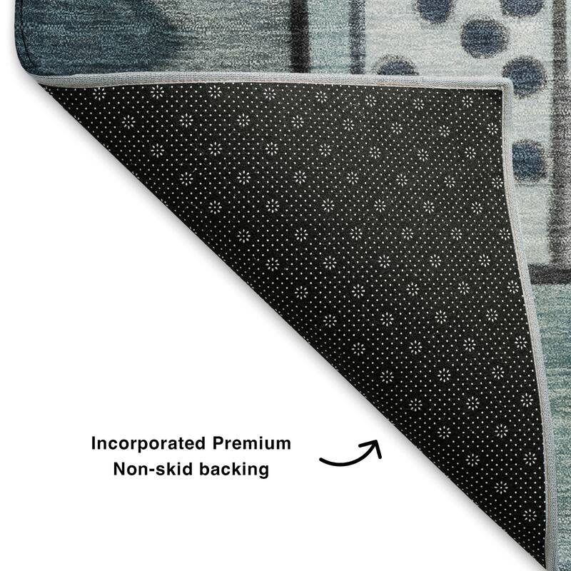 Premium Washable Super Soft Mosaic Contemporary Mayfield Rug
