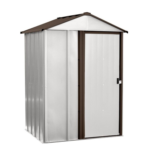Shop Arrow Newburgh Galvanized Steel Shed 5' x 4' with 67 ...