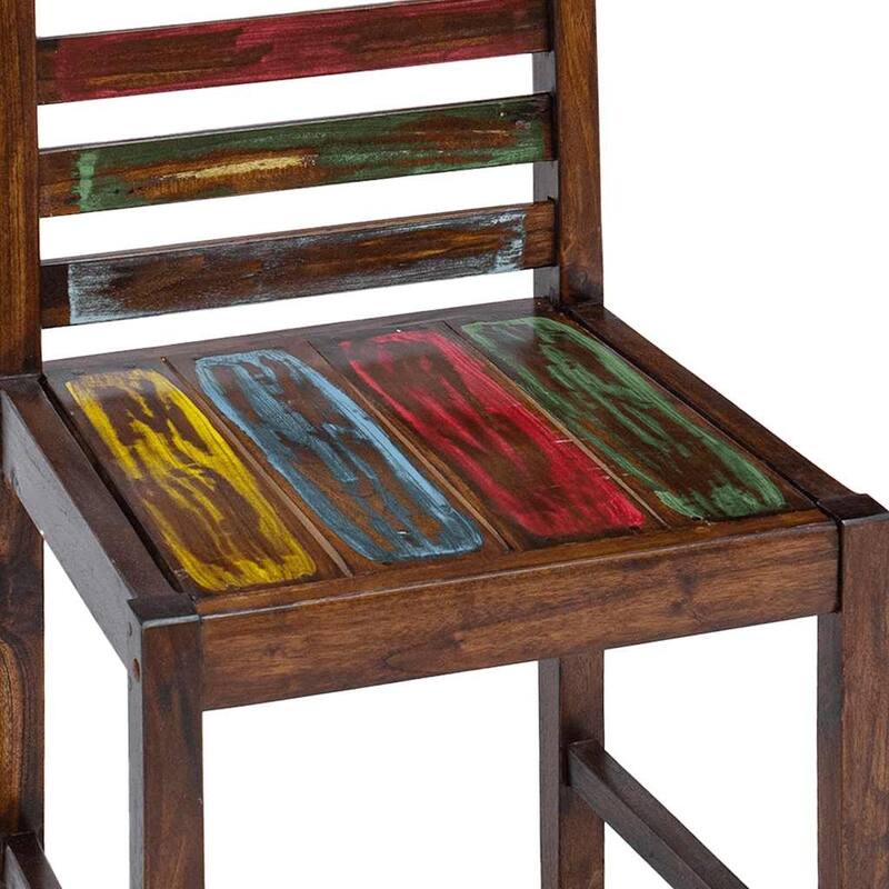 vidaXL Dining Chairs Accent Side Chair Reclaimed Wood Solid Reclaimed Wood - 17.7" x 17.7" x 33.5"