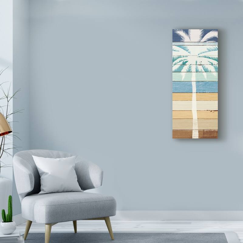 Michael Mullan 'Beachscape Palms Iv' Canvas Art