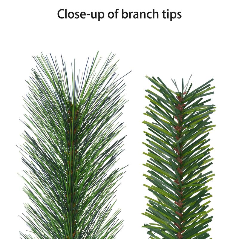 Puleo International 7.5' Pre-Lit Colorado Pine Artificial Christmas Tree