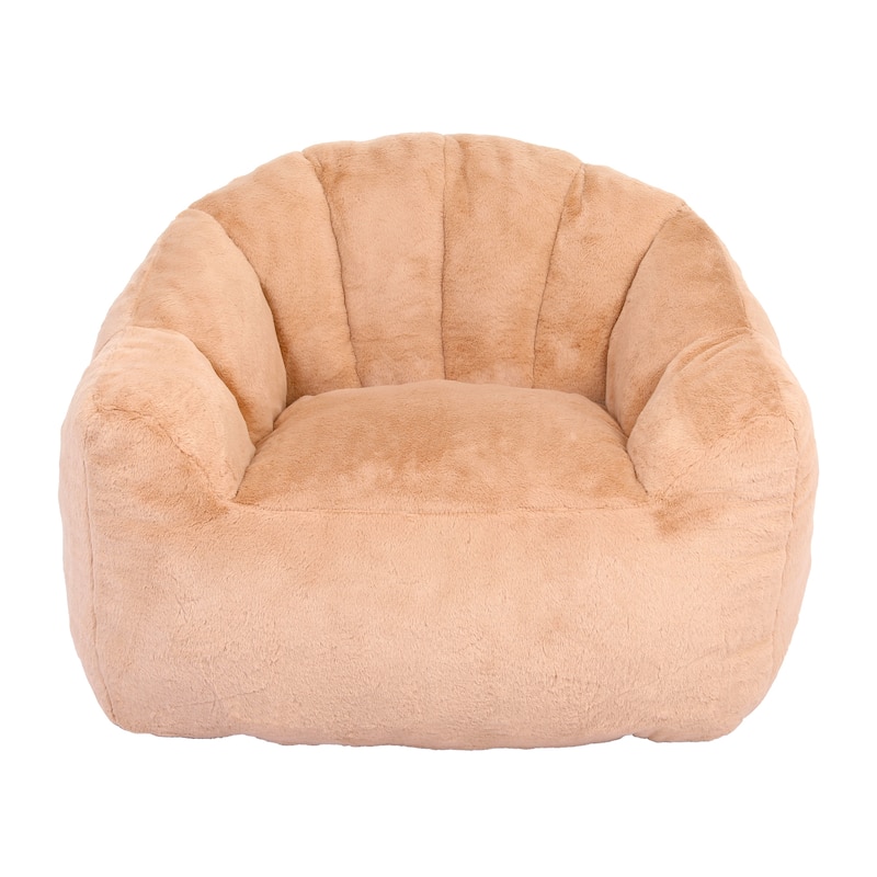 Arm Chair Side Chair Bean Bag Sofa Chair Lounge Chair with Armrests, Brown Leisure Chair Accent Chair