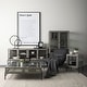 preview thumbnail 1 of 43, Arelius Light Brown Solid Wood w/ Black Iron Base Square Display Coffee Table 43.5L x 42.0W x 15.0H - Gray