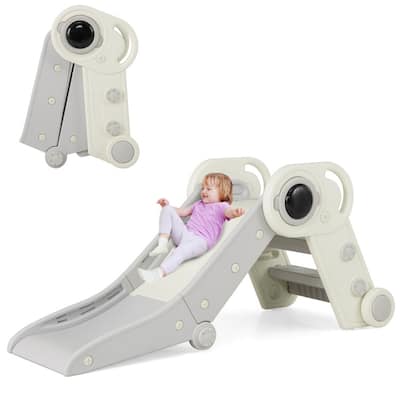 HDPE Kids Slide Climber 2-in-1 Foldable Indoor Playset - 45" x 49" x 21"