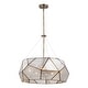 preview thumbnail 8 of 10, Euclid Mercury Glass/ Brass Mid-Century Modern Pendant Light
