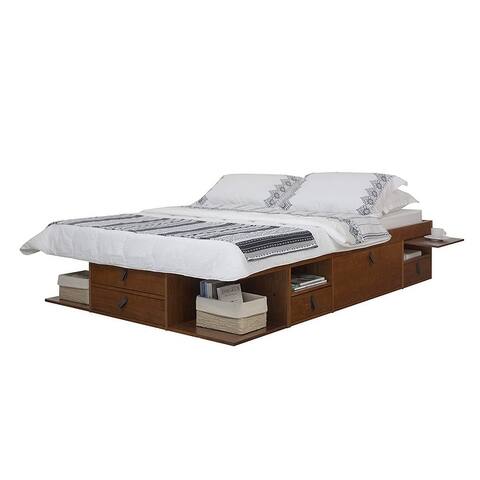Copper Grove Rivne Storage Platform Bed with Drawers and Shelves