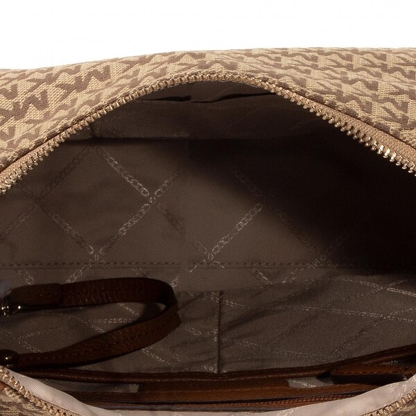 aria jacquard signature shoulder bag