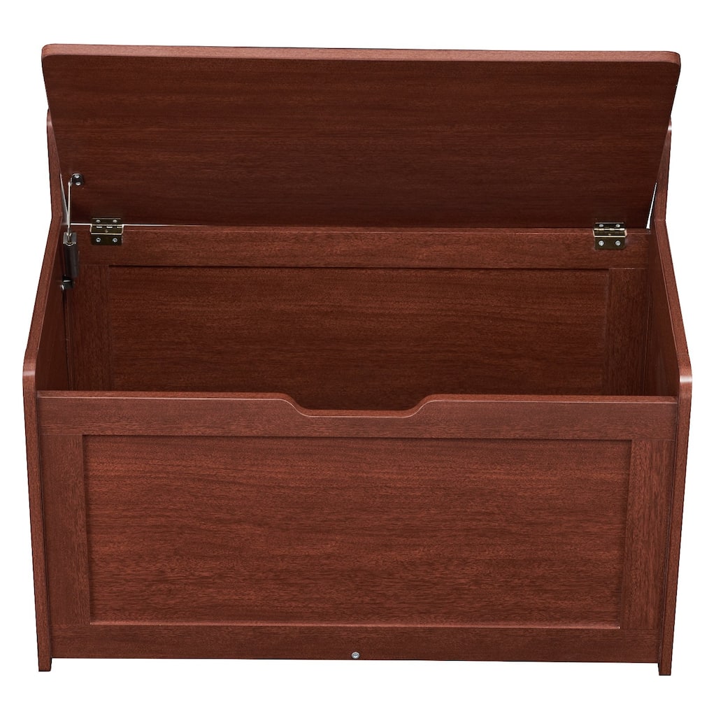 Multifunctional Storage Wooden Toy Storage Box with Flip-Top Lid and Safety Hinge Perfect for Any Room