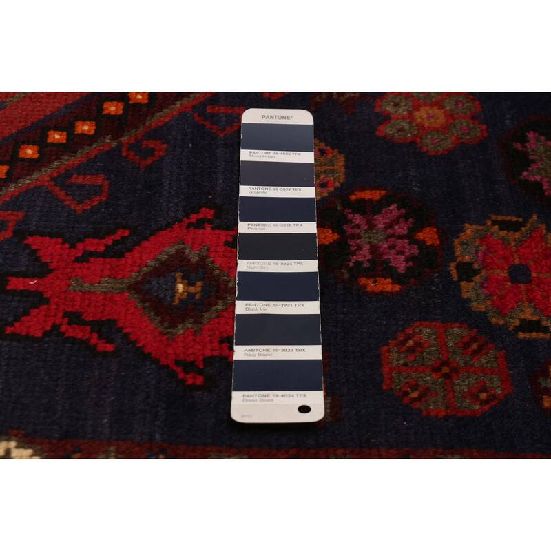 ECARPETGALLERY Hand-knotted Anadol Navy, Red Wool Rug - 4'11 x 8'6