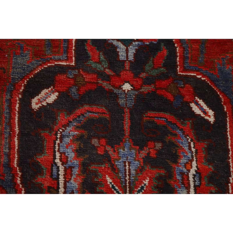 Hand Knotted Oriental 100% Wool Carpet Traditional Floral Red Heriz Area Rug - 13' 8'' X 9' 9''