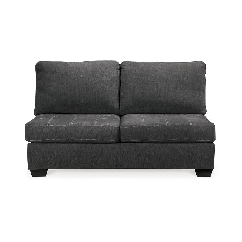 Signature Design by Ashley Ambee Dark Gray 3-Piece Sectional with Chaise - 143" W x 91" D x 37" H