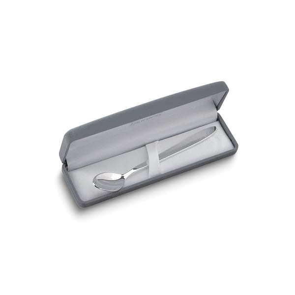 slide 1 of 1, Curata Silver-Plated Gift Boxed Baby Feeding Spoon