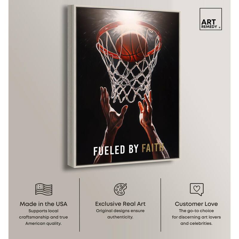 Fueled by Faith Basketball Canvas by Art Remedy