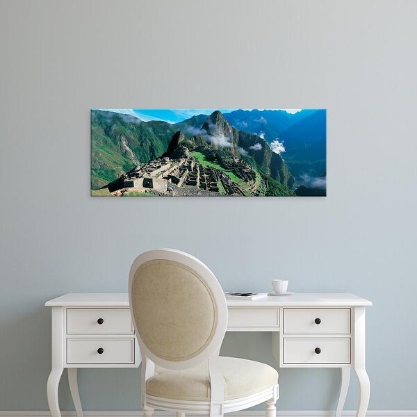 Easy Art Prints Panoramic Images's 'View of ruins of ancient buildings, Inca Ruins, Machu Picchu, Peru' Canvas Art