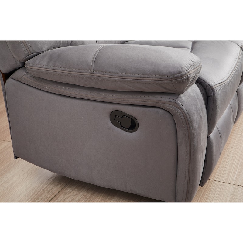 Betsy Furniture 2 Piece Microfiber Reclining Living Room Set, Sofa and Loveseat