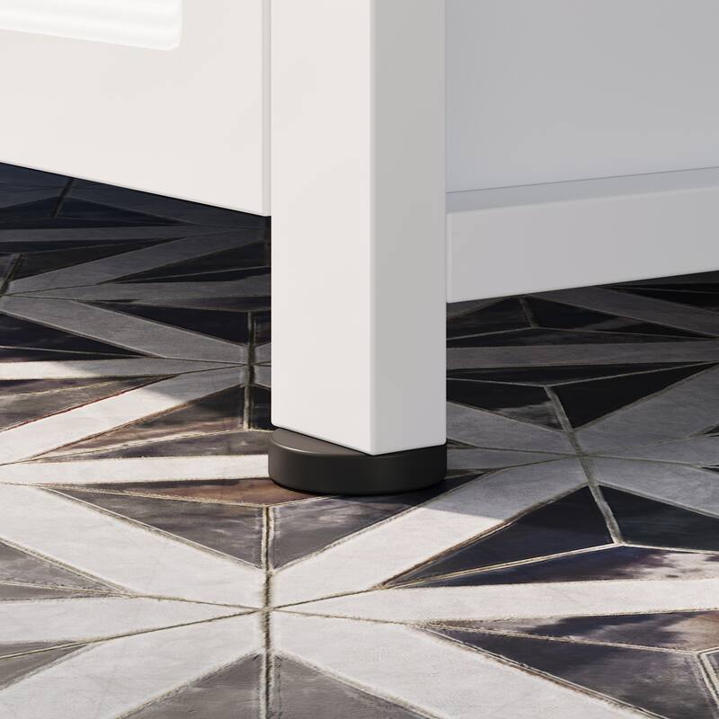 Versatile White Washer Cabinet & Bathroom Cabinet：Spacious Countertop and Storage