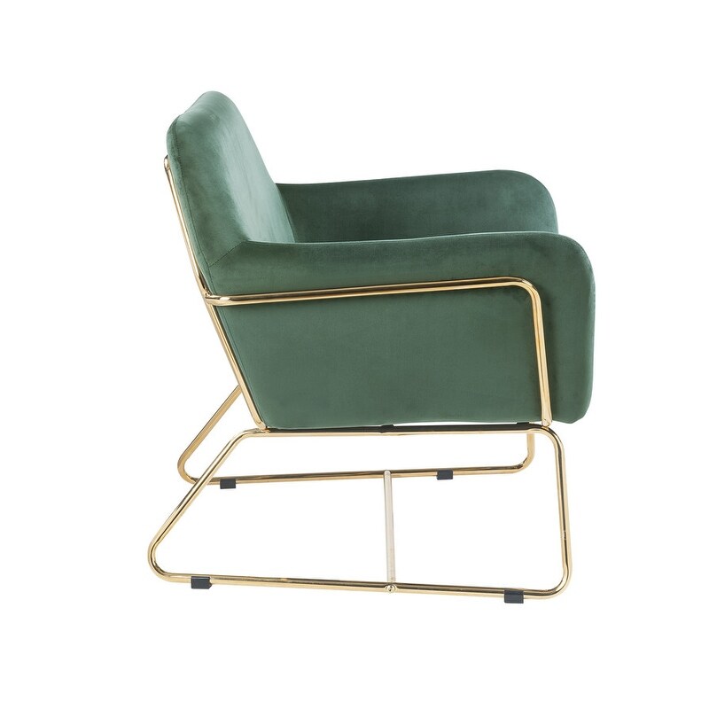 Keira Velvet Accent Chair with Metal Base On Sale Bed Bath