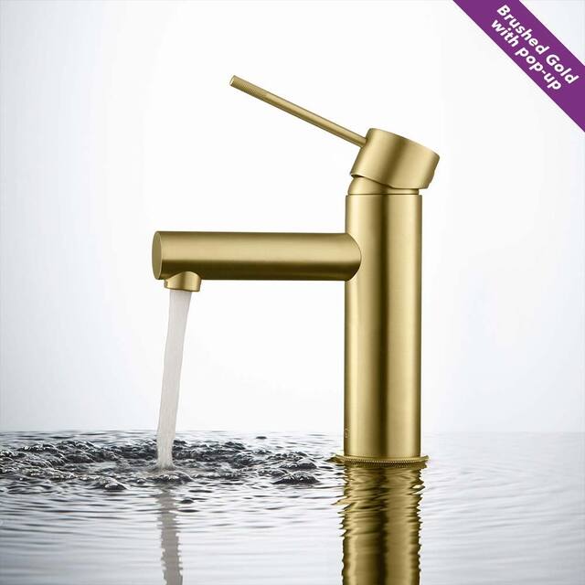 Luxury Solid Brass Single Hole Bathroom Faucet