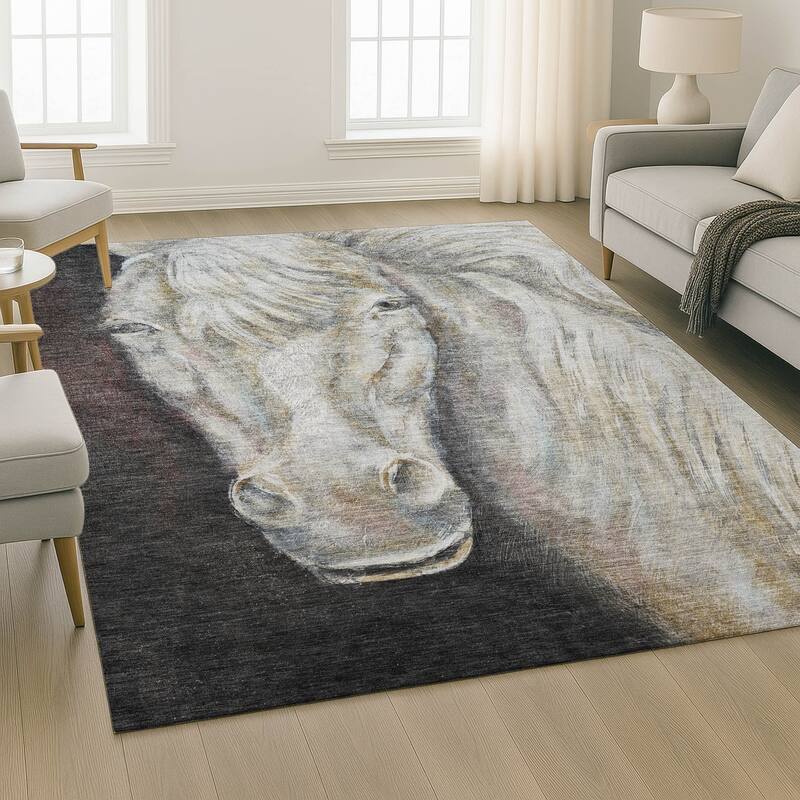 Premium Washable Super Soft Modern Horse Mayfield Rug