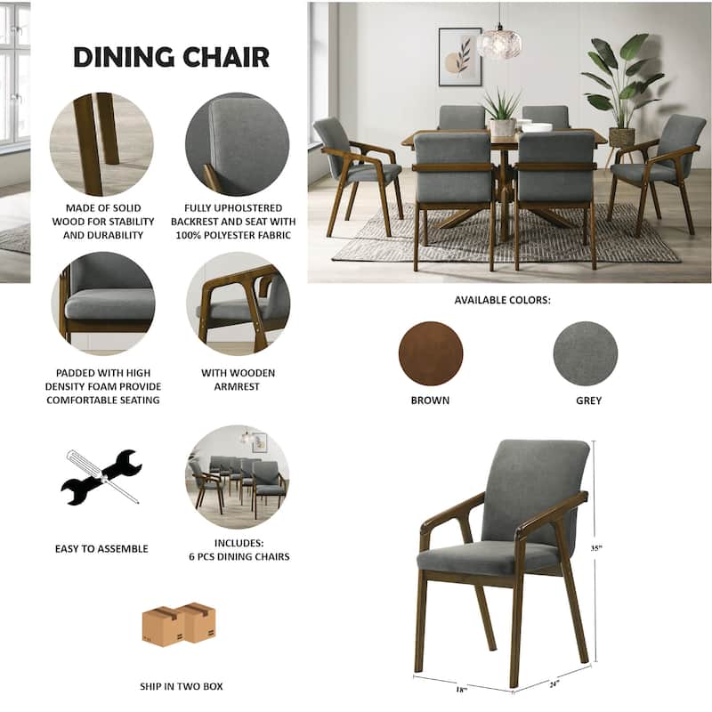CraftPorch Simple Rustic 7-piece Dining Set
