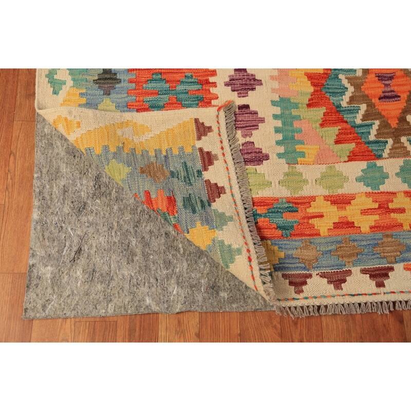 Kilim Oriental Rug Flatweave Reversible Multi-Color Wool Carpet - 10'2"x 13'4"
