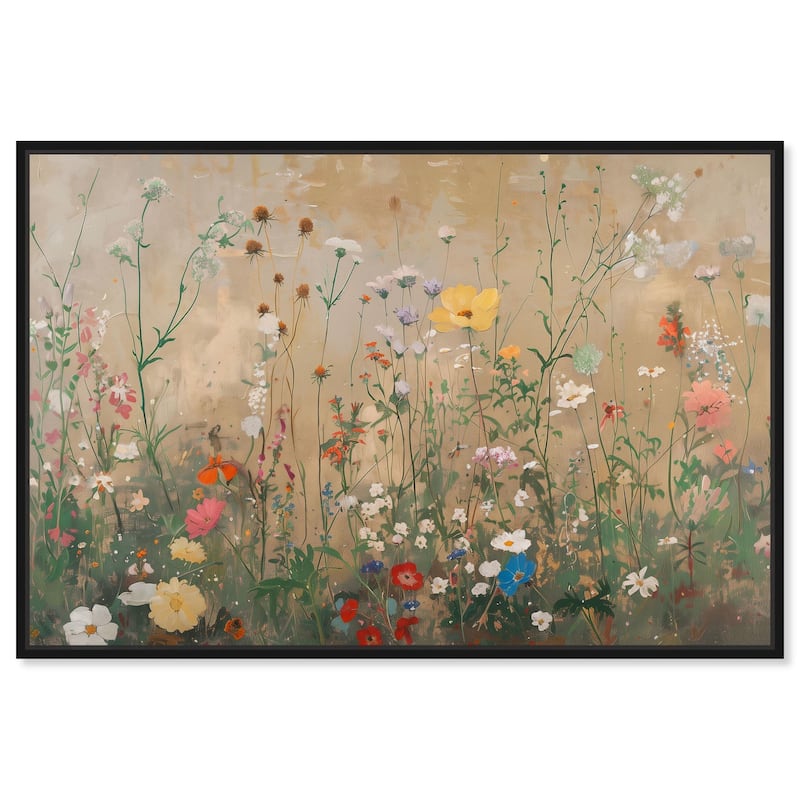 In the Golden Bloom Canvas by Art Remedy - Black - 36" x 24"