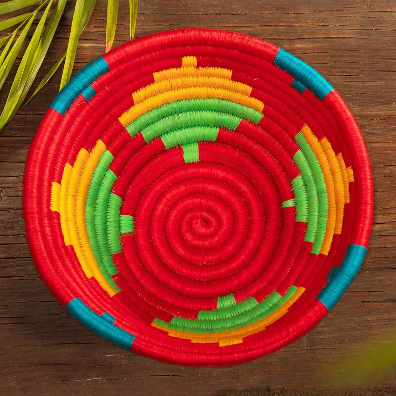 Novica Handmade Guacamayas Summer Natural Fiber Decorative Bowl