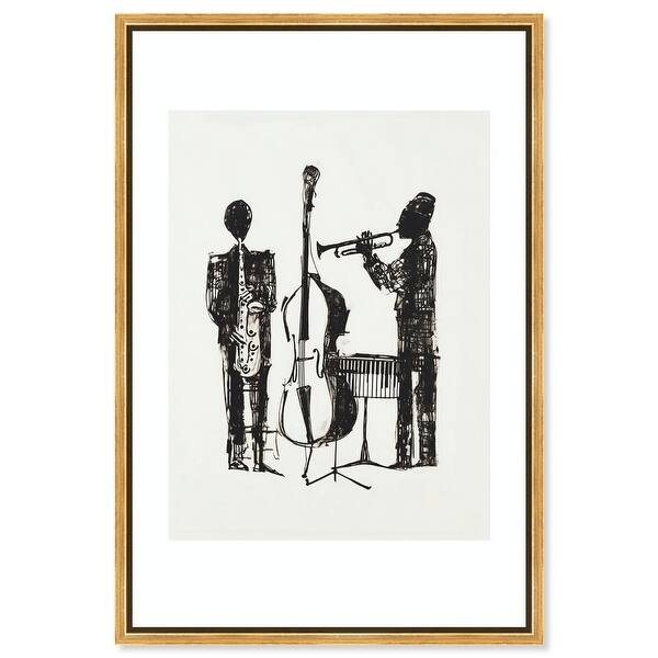 slide 2 of 62, Bebop I Black Art Canvas Print by Art Remedy Gold - 10" x 15"