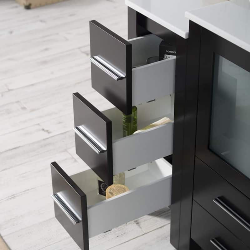 Blossom Sydney 60 Inch Bathroom Vanity with 2 Side Cabinets & Mirrors