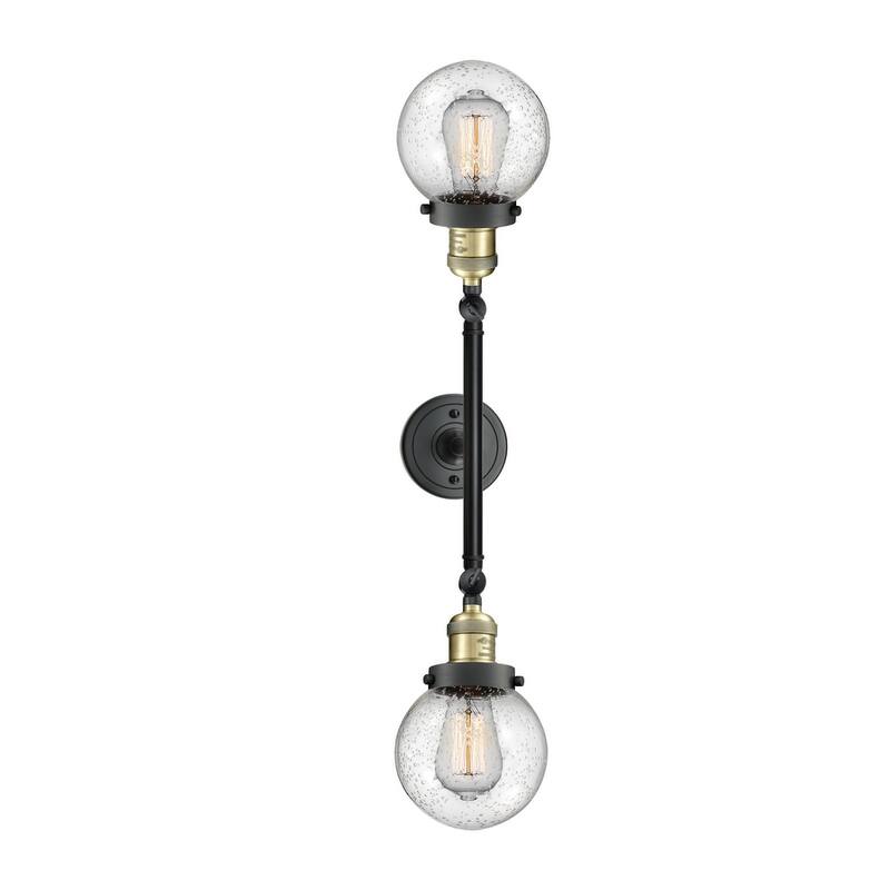 Innovations Lighting Beacon 2 Light 23" Wide Bathroom Vanity Light - Black Antique Brass / Seedy