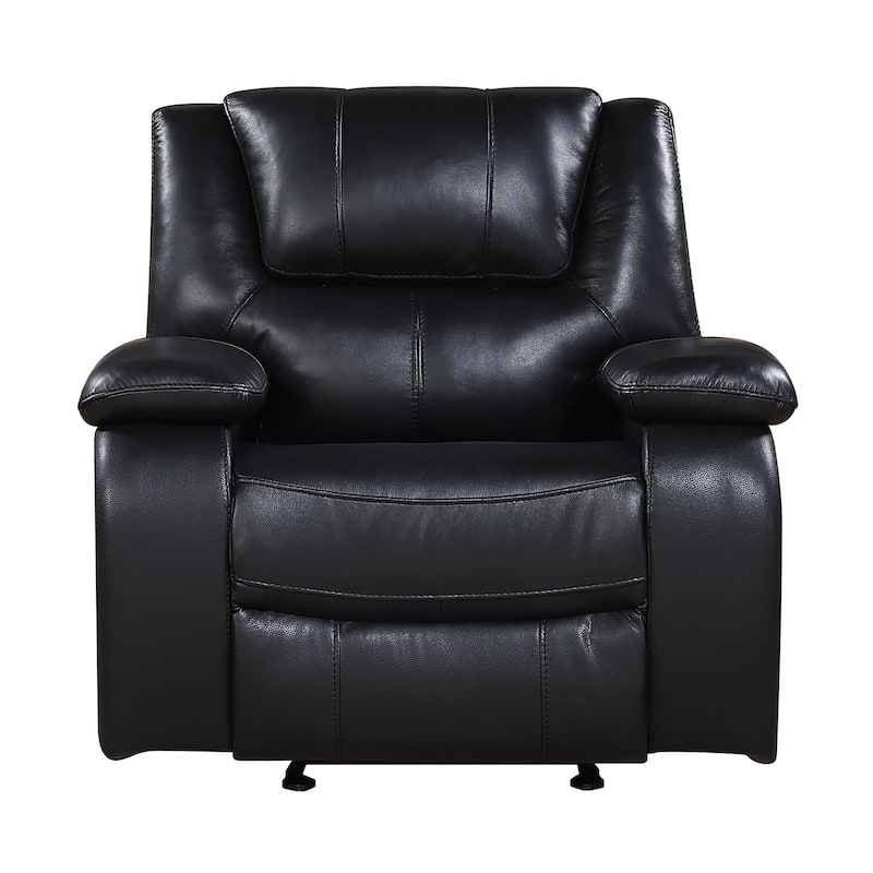 Fremont & Park Baron 39.5" Leather Manual Glider Recliner with Tab Pull Motion