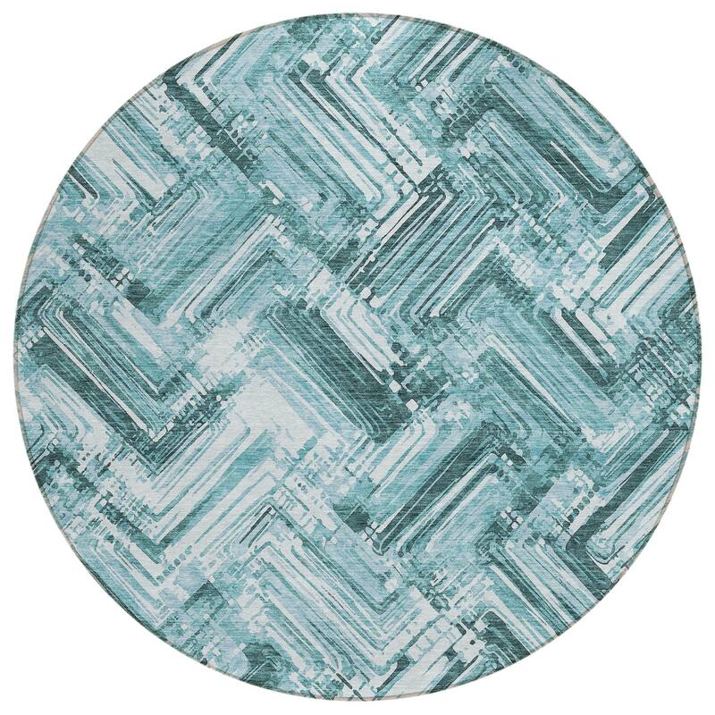 HomeRoots Geometric Transitional Rectangle Outdoor Rug