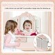 preview thumbnail 9 of 8, Costway Kid Vanity Set Wooden Makeup Table Stool Tri-Folding Mirror - See Details