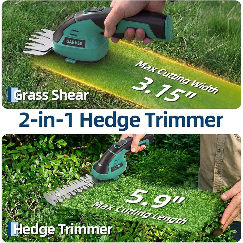 2 in 1 Electric Handheld Cordless Grass Trimmer Hedge Shears/ Grass Cutter