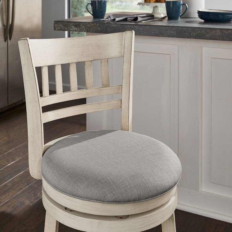 Verona Linen Lattice Back Swivel 24-inch Counter Height Stool by iNSPIRE Q Classic