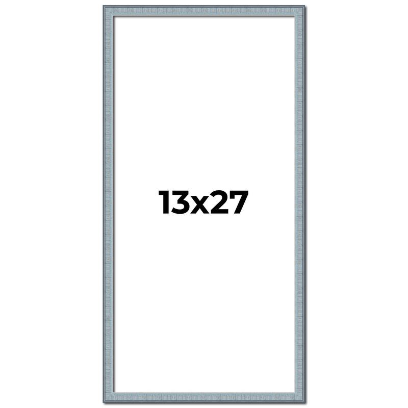 13x27 Frame Rustic Sky Blue Solid Wood Picture Frame | 0.75 Inch