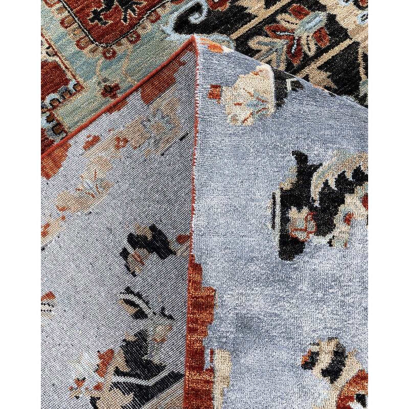 Ikat One-of-a-Kind Hand-Knotted Area Rug - Rust, 8' 10" x 12' 3" - 8' 10" x 12' 3"
