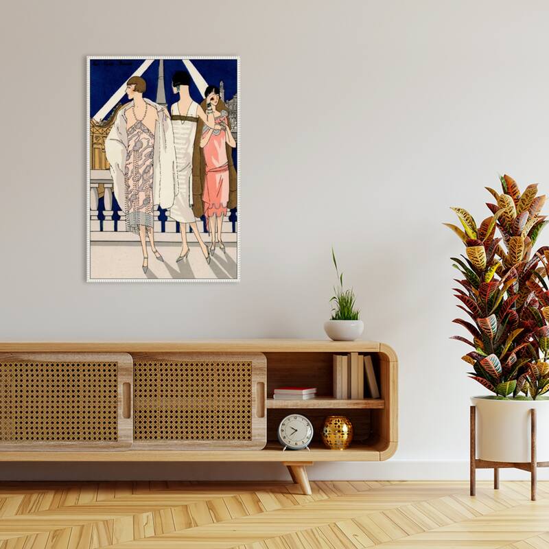 Vintage Couture No. 2 Framed Canvas Wall Art Print