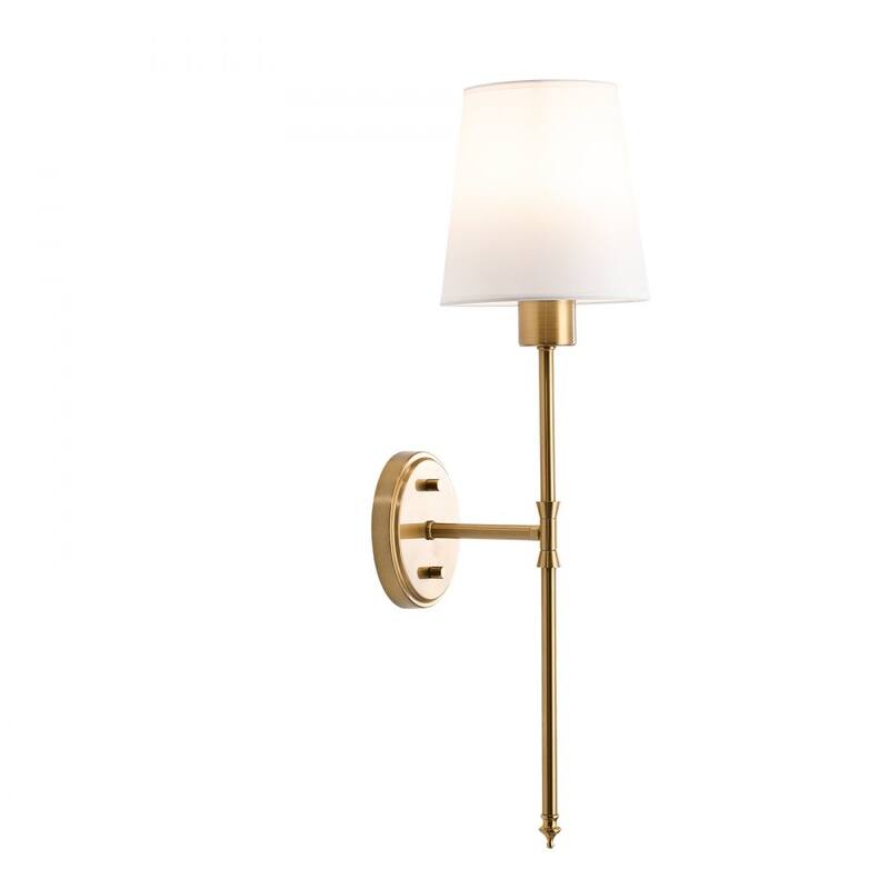 Gold and White Rechargeable Battery-Operated Wall Sconces with 12 RGB Colors - 23.82 x 6.69 x 8.39 in
