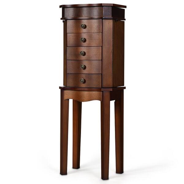 Shop Costway Jewelry Cabinet Storage Stand Chest Organizer 5