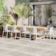 Option Light Wood Finish Table and White Chairs