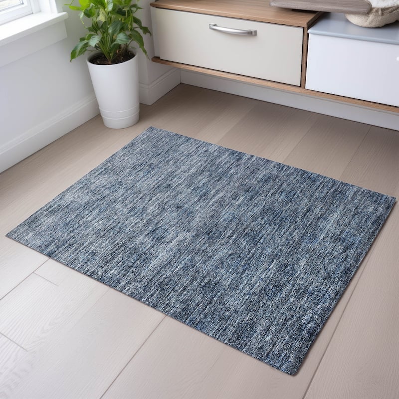 Premium Washable Super Soft Ombre Damask Mayfield Rug - Blue - 1'8" x 2'6"