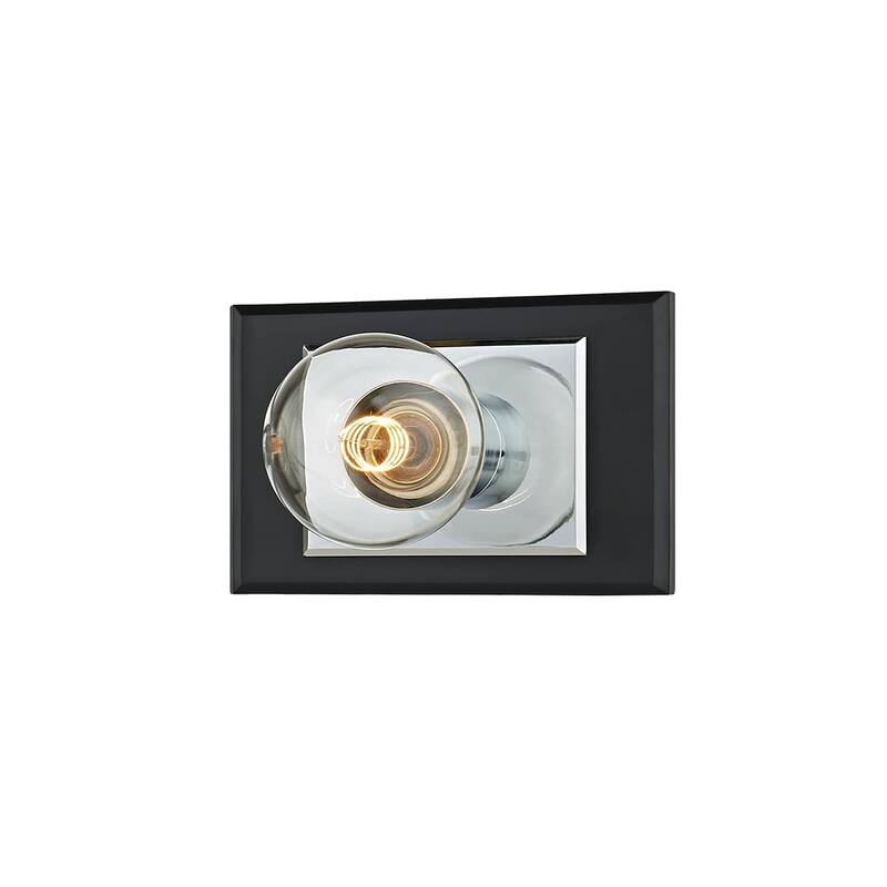 Runyan 1 Light Bath Bracket - Polished Nickel/Black