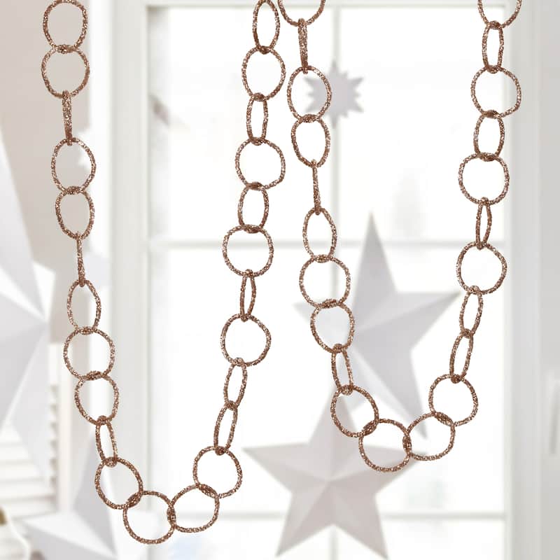 48" Jewel And Bead Chain Garland - Champagne Gold