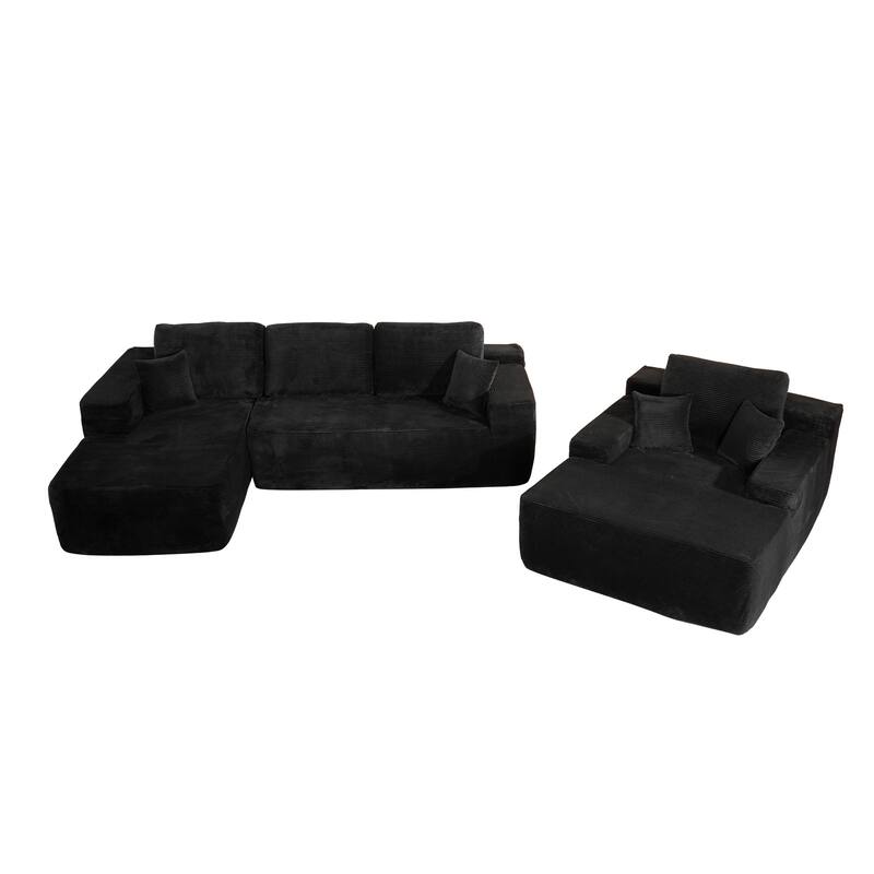 ​​OVIOS Modern Minimalist No-Assembly Living Room Set​