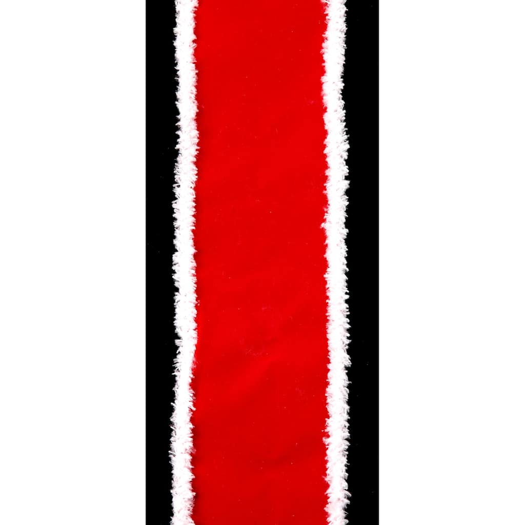 Velvet Fuzzy Edge Ribbon Set of 3 - 4" x 10 Yards
